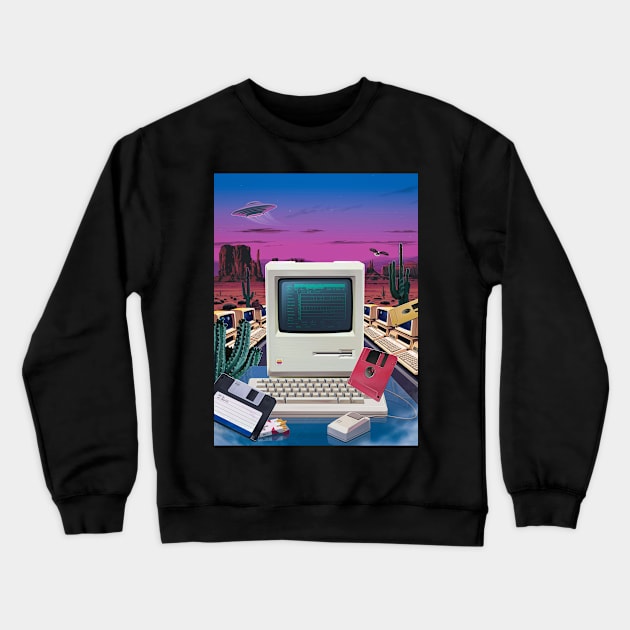 Computer Desert Crewneck Sweatshirt by Mr.Melville